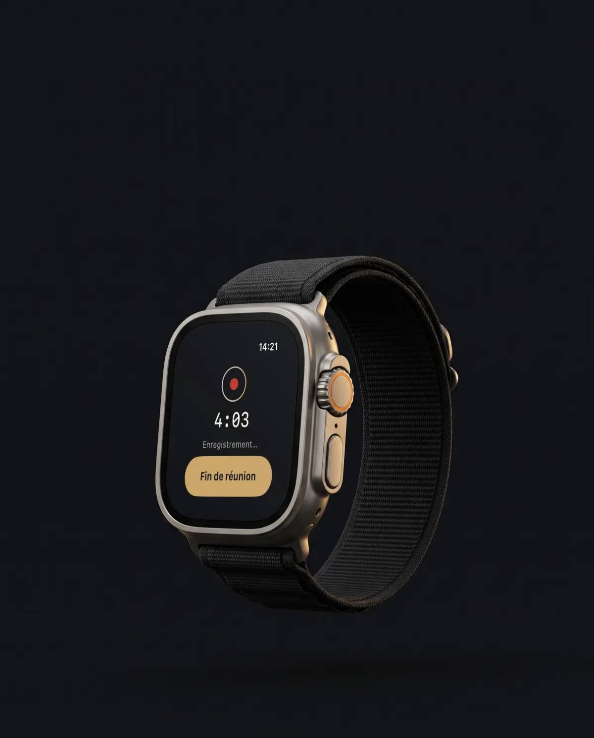 L'Apple Watch qui enregistre une réunion